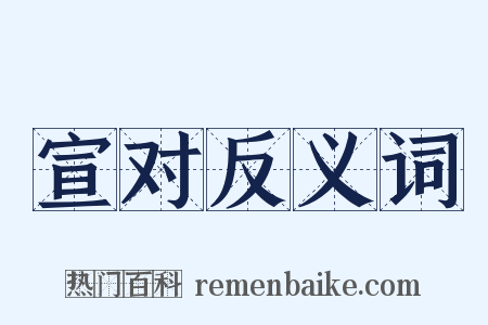 宣对反义词是什么意思的图片